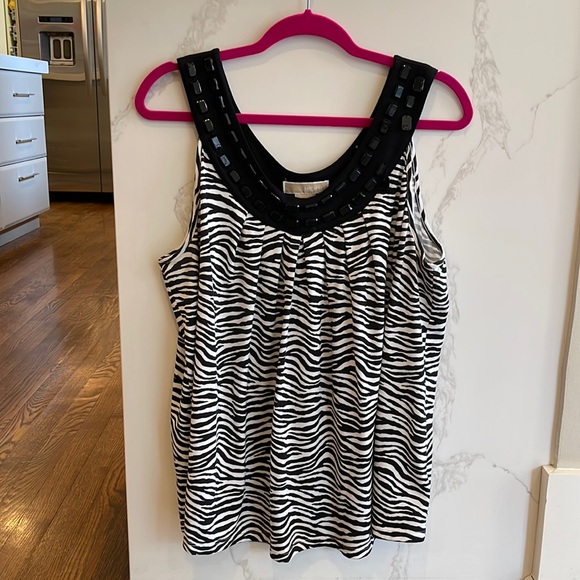Michael lord zebra beaded tank top - Picture 2 of 9